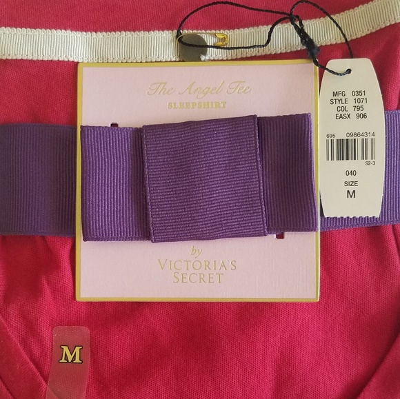 NWT Victoria Secret M soft red Angel Sleep Tee - Picture 4 of 4